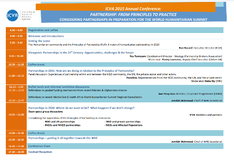 2015 ICVA Annual Conference Agenda