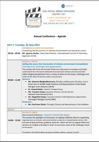 2021 ICVA Annual Conference - Agenda