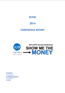 ICVA 2014 Annual Conference Report: Show Me the Money