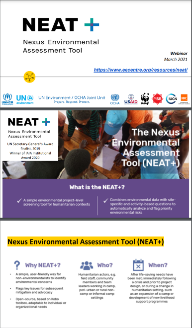 UNEP presentaion on Nexus Environmental Assessment Tool
