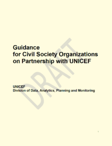 Guidance for Civil Society Organizations on Partnership with UNICEF
