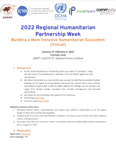 2022 Regional Humanitarian Partnership Week