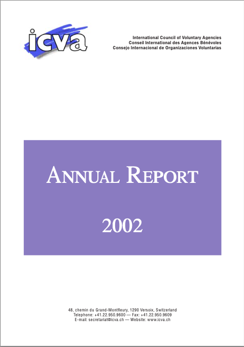 Annual Report - ICVA 2002