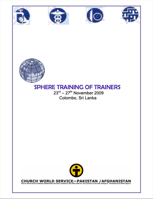 Brochure - Church World Service Pakistan Afghanistan Sphere Training of Trainers
