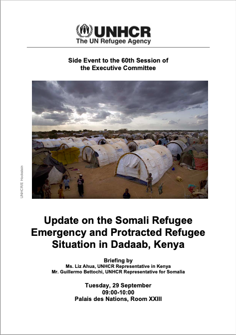 Concept Note - UNHCR Side Event to the 60th Session of the Executive Committee Update on the Somali Refugee Emergency and Protracted Refugee Situation in Dadaab, Kenya
