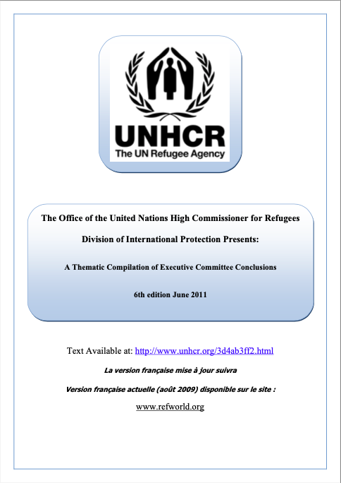 Cover Page - UNHCR Division of International Protection A Thematic Compilation of Executive Committee Conclusions