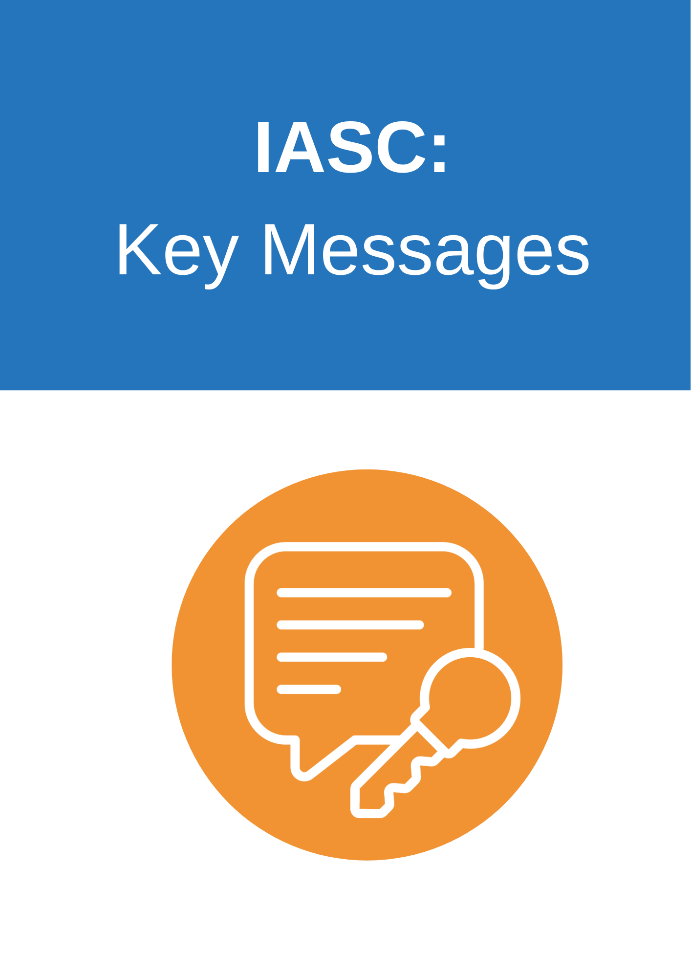 IASC Key Messages